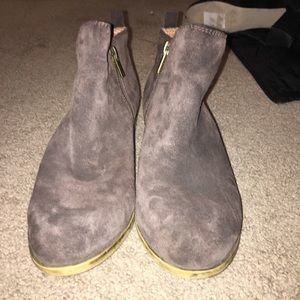 Brown suede lucky brand booties